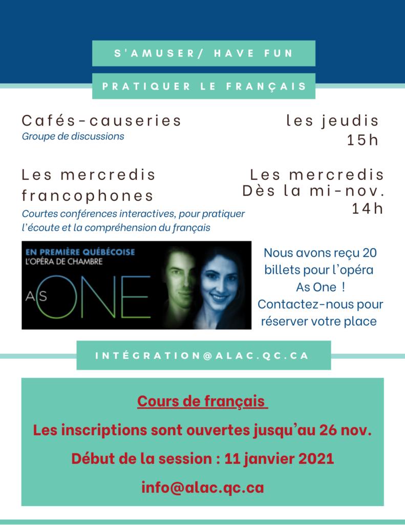 Infolettre Octobre
